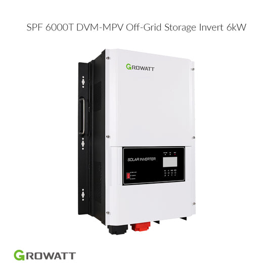 Growatt SPF 6000T 6.0kW Split Phase Off-Grid Storage Inverter | DVM-US MPV | Compatible with Growatt AXE LV Battery