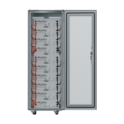 RUiXU Lithium Batteries Kits | 10 Batteries + 10 slot battery cabinet | Low-Voltage Battery System |50kWh | 51.2V | Compatible with All Leading Inverters