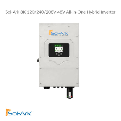 SOL-ARK 8K-2P 8kW 120/240/208 48V All-In-One Pre-Wired Hybrid Solar Inverter