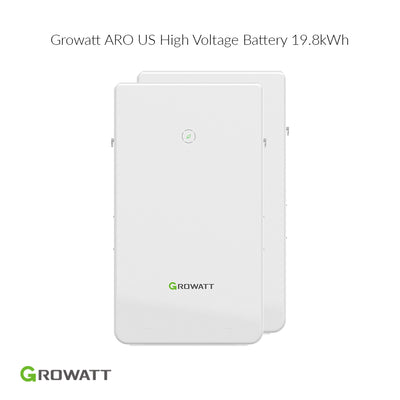 Growatt ARO 19.8kWh LFP High Voltage Battery System | Compatible with Growatt MIN-XH-US series Grid-Tie inverter | UL9540 UL1973 Certified CEC Listed | 10-Year Warranty