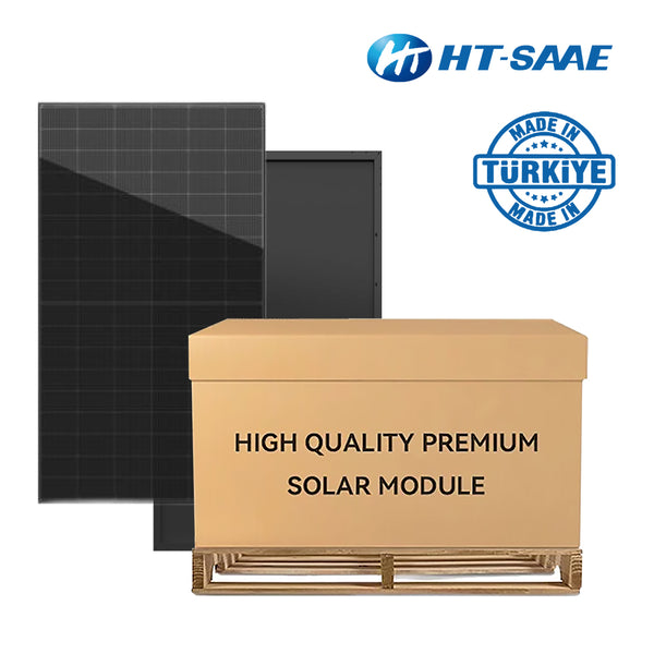 HT-SAAE 435W TOPCon Full Black Solar Panels | High Efficiency Lower LID｜HT54-18X(N) | Full Pallet ( 36 Panels ) 15.66kW Total