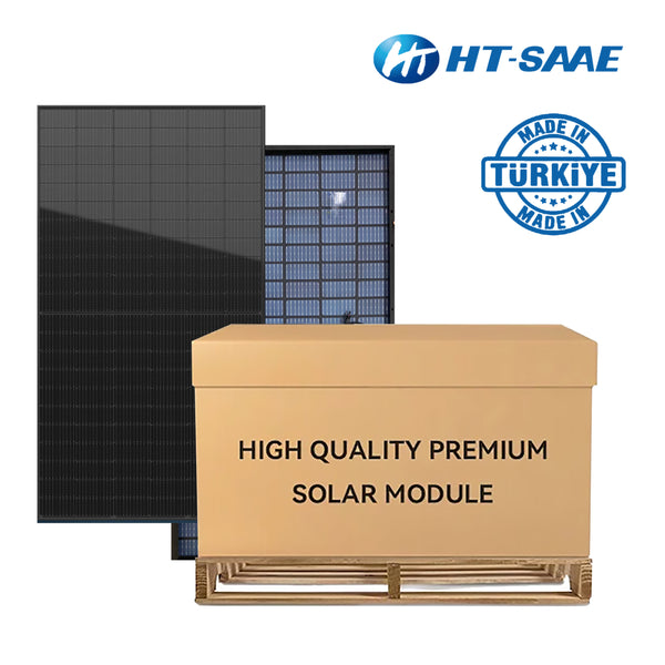 HT-SAAE 405W Black Grid Solar Panels | High Efficiency Low LID and PERC Cell With Half-Cut｜HT66-166M | Full Pallet ( 31 Panels ) 12.55kW Total