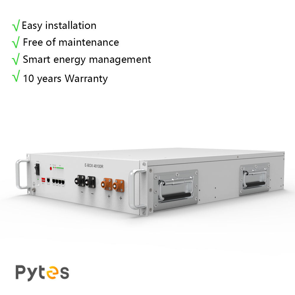 Pytes E-Box-48100R 5.12kWh 51.2V LFP Battery | 10 Years Warranty | UL ...