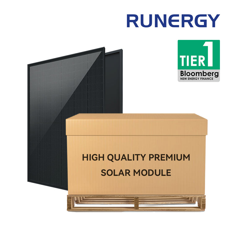 Runery 405W Bifacial Module With Transparent Backsheet | Black Frame a ...