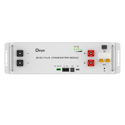 Deye SE-G5.1 Pro-B  5.12kWh LFP Rack-Mounted Battery | 51.2V 100Ah | UL9540A UL1973 Certified | 10 Years Warranty
