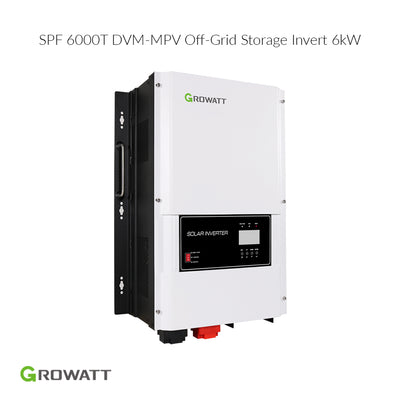 Growatt SPF 6000T 6.0kW Split Phase Off-Grid Storage Inverter  | DVM-US MPV | Compatible with Growatt AXE LV Battery