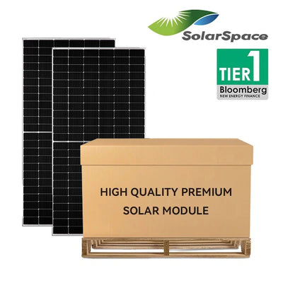 SolarSpace 580W N-Type Bifacial Dual Glass Solar Module | 1200mm Cable Length | Full Pallet ( 36 pcs ) 20.88kW Total