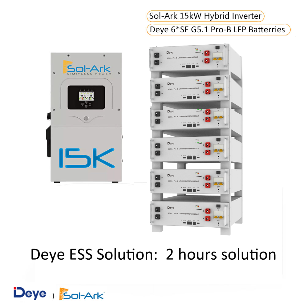 SOL-ARK 15K-2P Inverter + Deye SE-G5.1 Pro-B 30kWh Battery | Self2solar ...