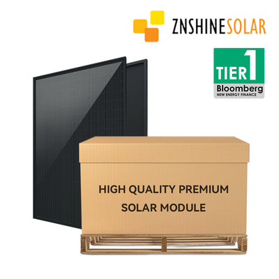 ZNSHINE SOLAR ZXM7-SH108 410W Full-Black Mono Perc Solar Panel | Tier 1 Brand | Full Pallet (36 pcs ) 14.76kW Total