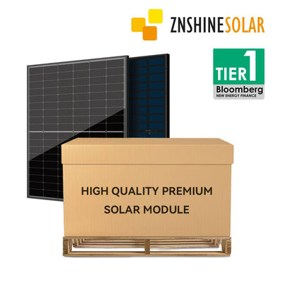ZNSHINE SOLAR 15.84kW Pallet | ZXM7-UHLDD108 440W SMBB HALF-CELL Black N-Type Bifacial Solar Panel | Tier 1 | Full Pallet: 36/ pallet (15.84kW)