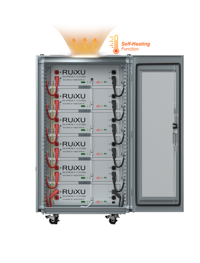RUiXU Lithium Batteries Kits RX-LFP48100-H | Low-Voltage Battery System | 15kWh, 20kWh, 25kWh, 30kWh | 51.2V | Self-Heating